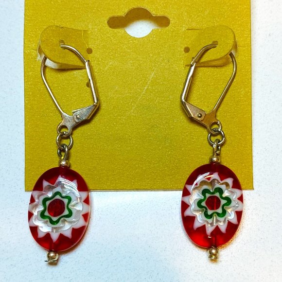 New Earrings Candy Shaped Plastic Pierced Dangle - Picture 1 of 2